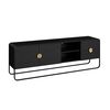 Rack Decocasa Luna Hasta 80" Negro