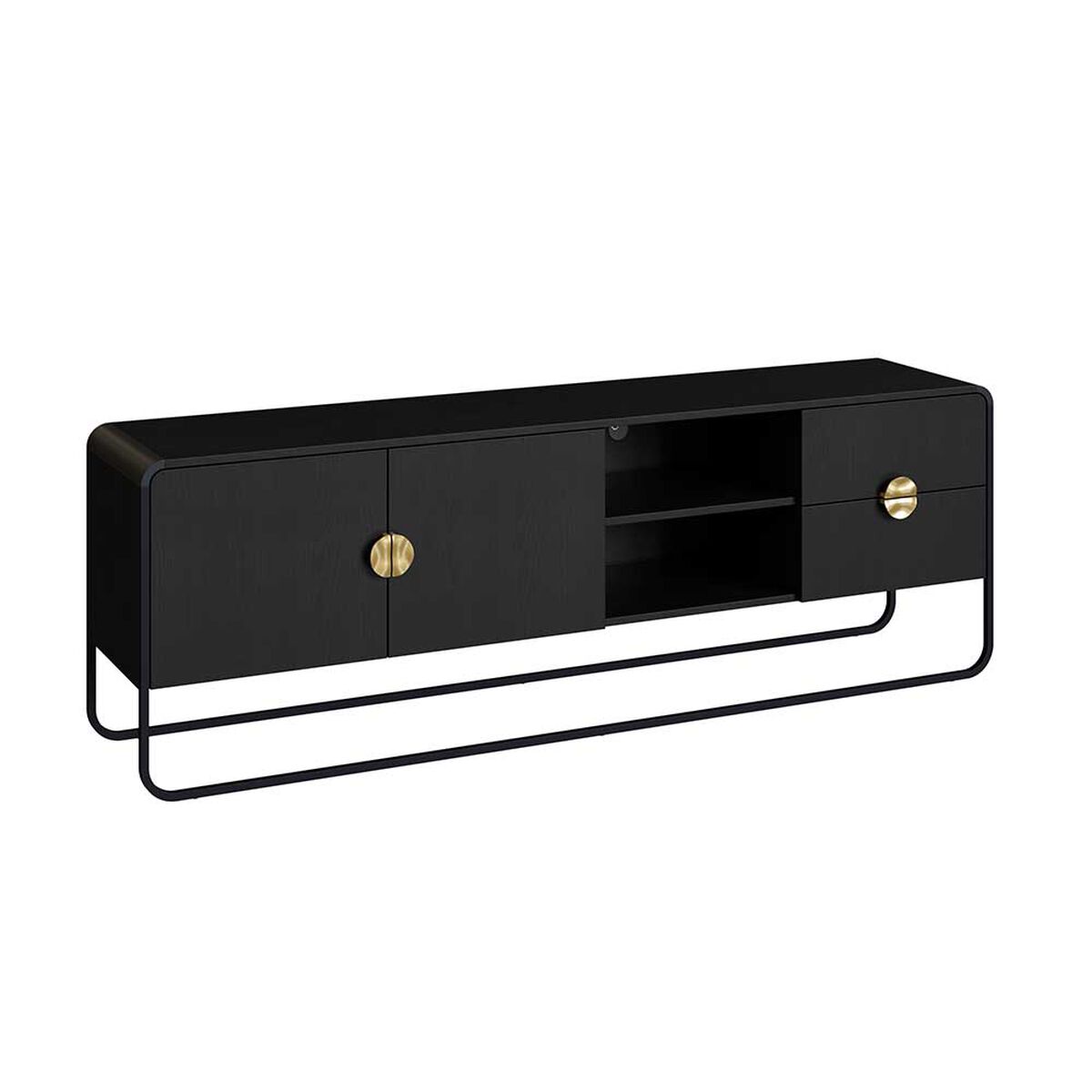 Rack Decocasa Luna Hasta 80" Negro