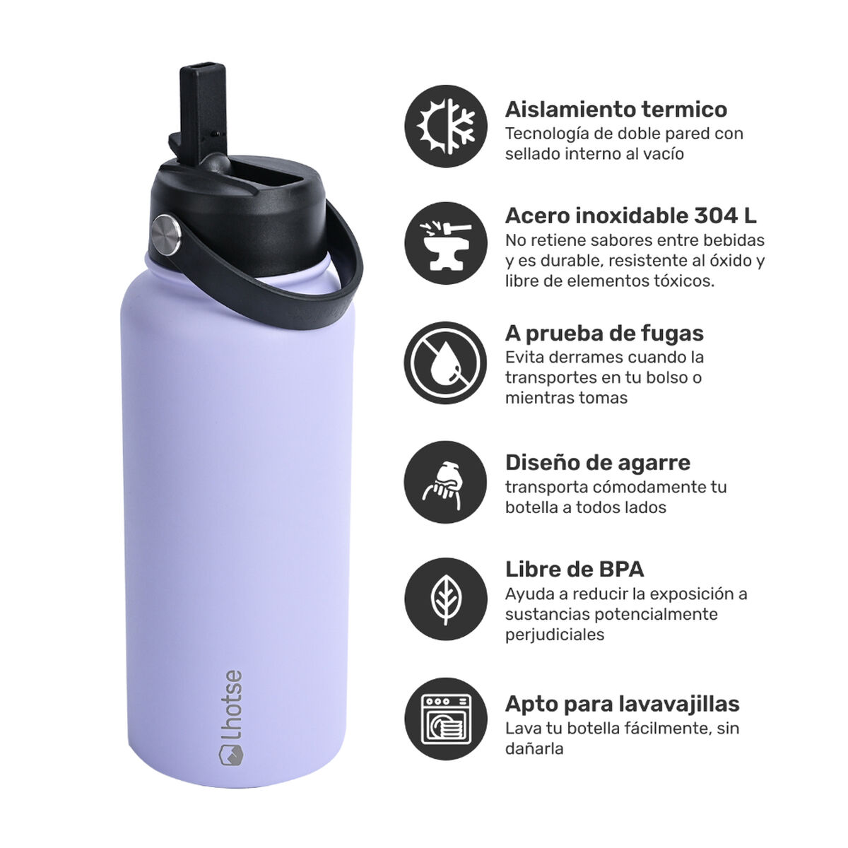 Botella Lhotse Térmica Lila 960 ml