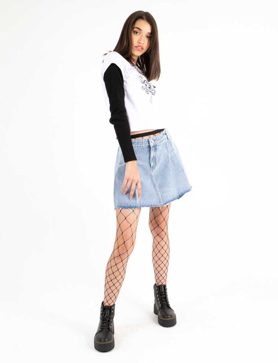 Falda Casual De Mezclilla Mujer Icono
