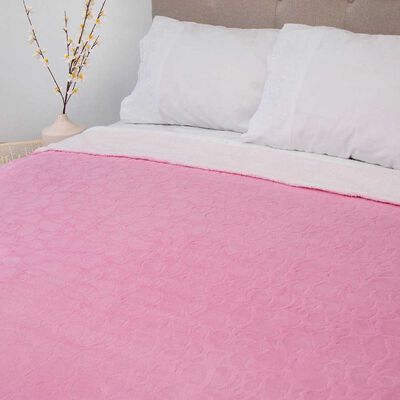 Imagen 2 del producto Frazada Poliéster Doral 2 Plazas Deluxe Rosado
