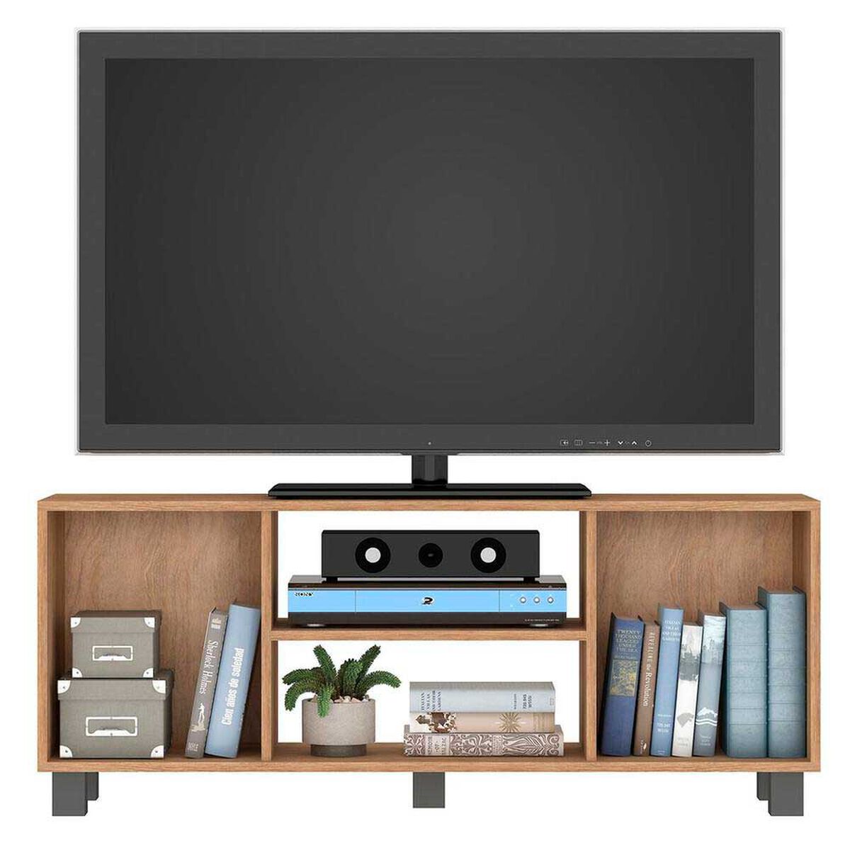 Rack TV Vekkahome Portugal 50 pulgadas Caf&eacute;