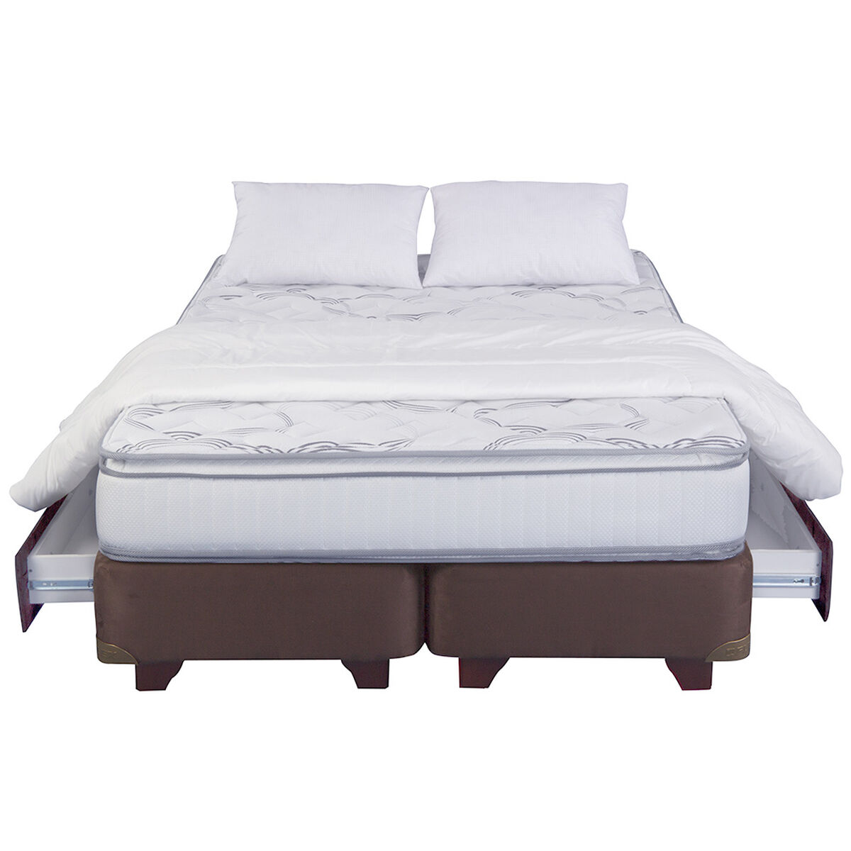 Cama Base Europea 2 Pza  Flex B/D con Cajón  Innova + Textil