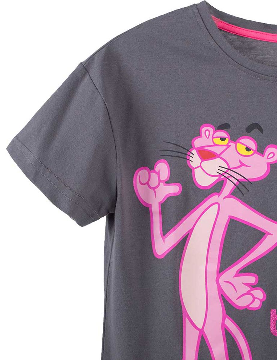 Polera de Algodón Niña Pantera Rosa