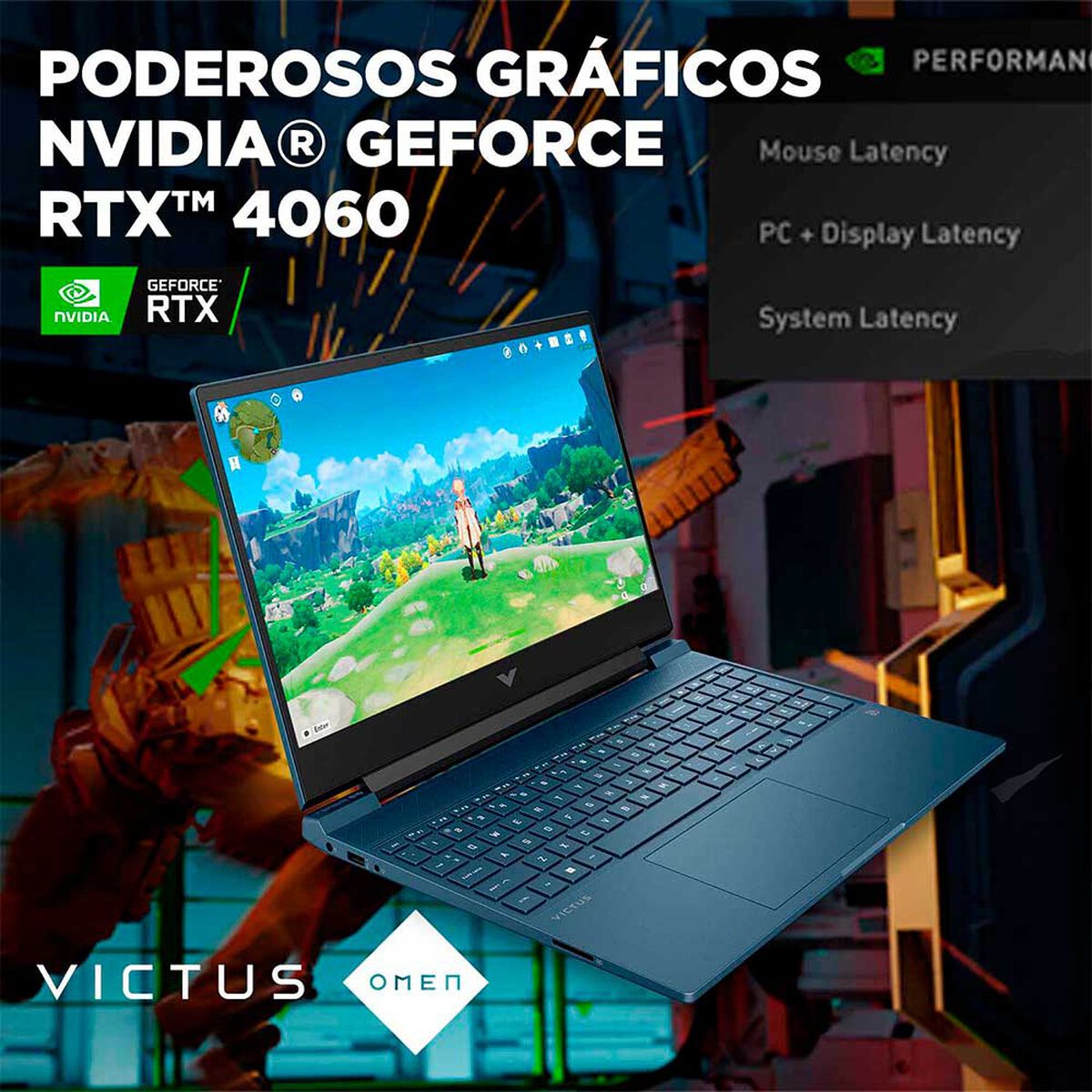 Notebook Gamer HP VICTUS 15-fa1013la Core i7 16 GB  1TB SSD 15,6" NVIDIA RTX 4060