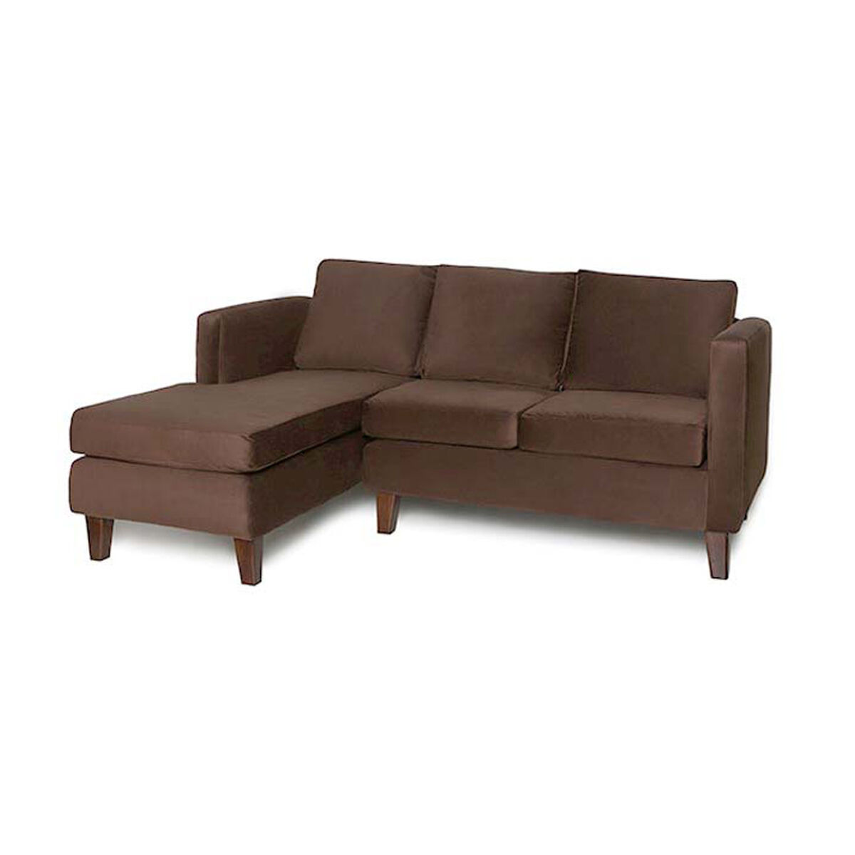 Sof&aacute; Seccional Barra Design Mila Izquierdo 3 Cuerpos Caf&eacute;
