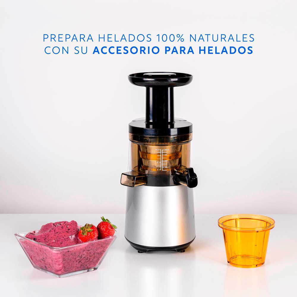 EasyWays Prensadora de Jugo Slow Juicer Pro Acero y Negro, foto 4