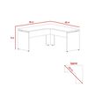 Combo Escritorio + Cajonera 2 Puertas TuHome Home Office Negro Soft-Co&ntilde;ac