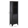 Biblioteca Fm Furniture Vintage Metalwood Collection Marrón Rústico Negro