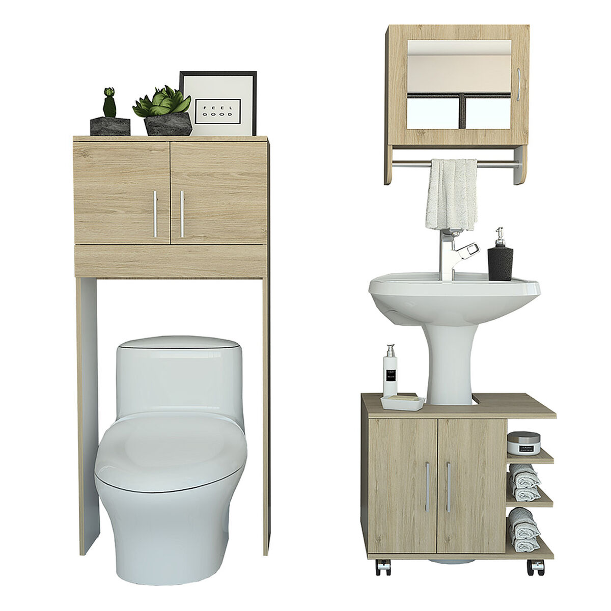 Botiquín + Optimizador Lavamanos + Baño TuHome Bath 300
