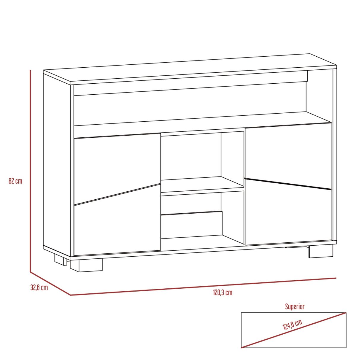 Rack TV Hasta 70" + Arrimo TuHome Fraktal