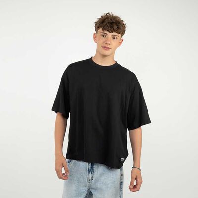 Polera Manga Corta Hombre Icono Negro, White