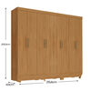 Closet Di Poretti Design Andorra 4 Cajones 8 Puertas Caf&eacute; Claro
