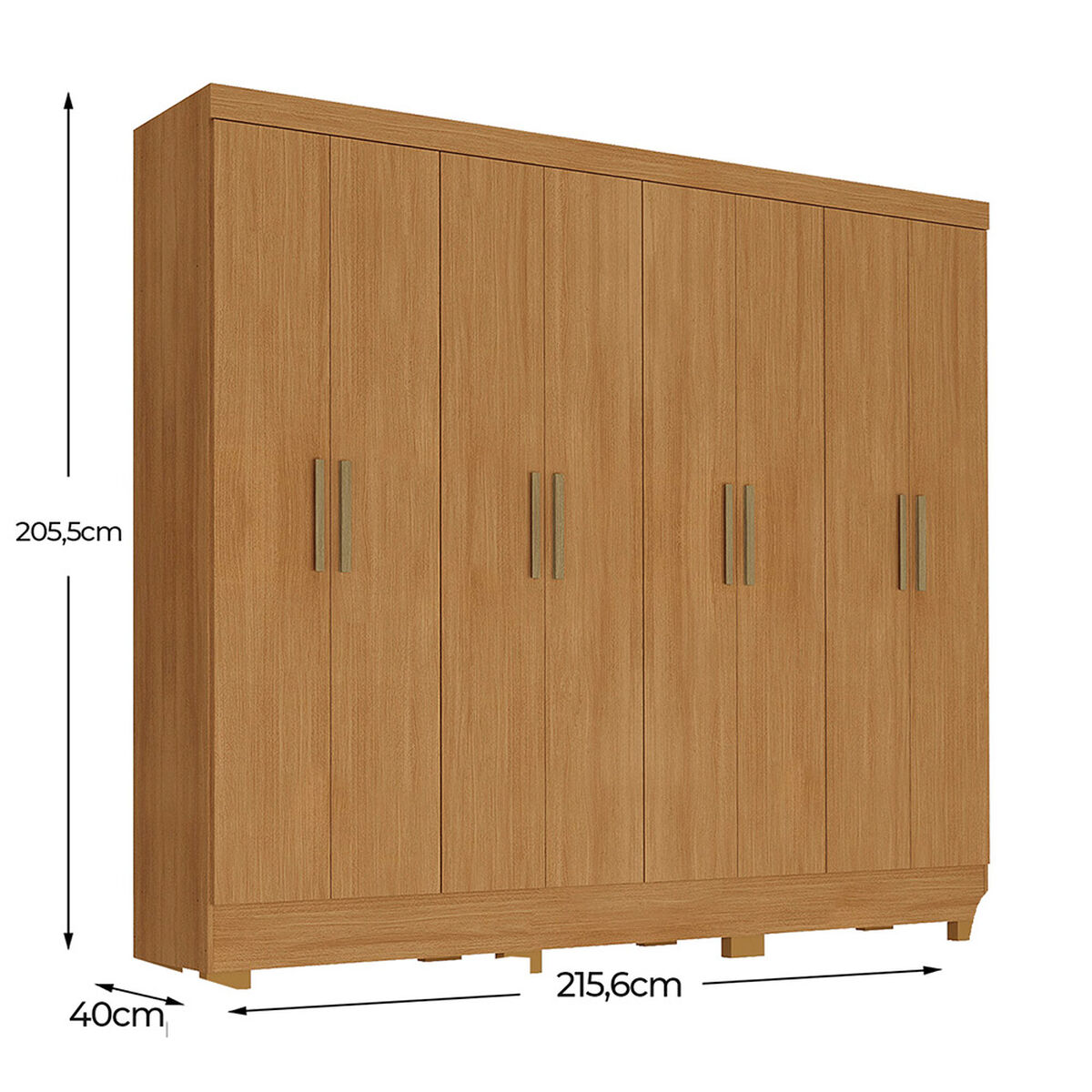 Closet Di Poretti Design Andorra 4 Cajones 8 Puertas Caf&eacute; Claro