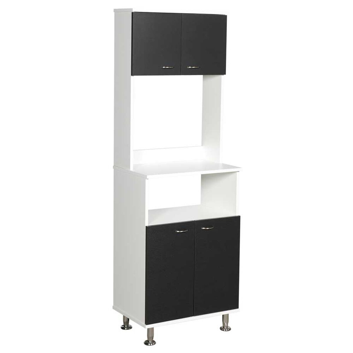 Combo Mueble Microondas + Barra de Cocina + Optimizador TuHome Kitchen Wenge Blanco