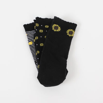 Imagen 1 del producto Pack 3 Unidades Calcetin Mujer Corto de Algodón Icono Surtido