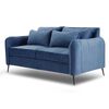 Juego de Living Innovamuebles Italia Felpa Sofá 3 Cuerpos + Sofá 2 Cuerpos Azul