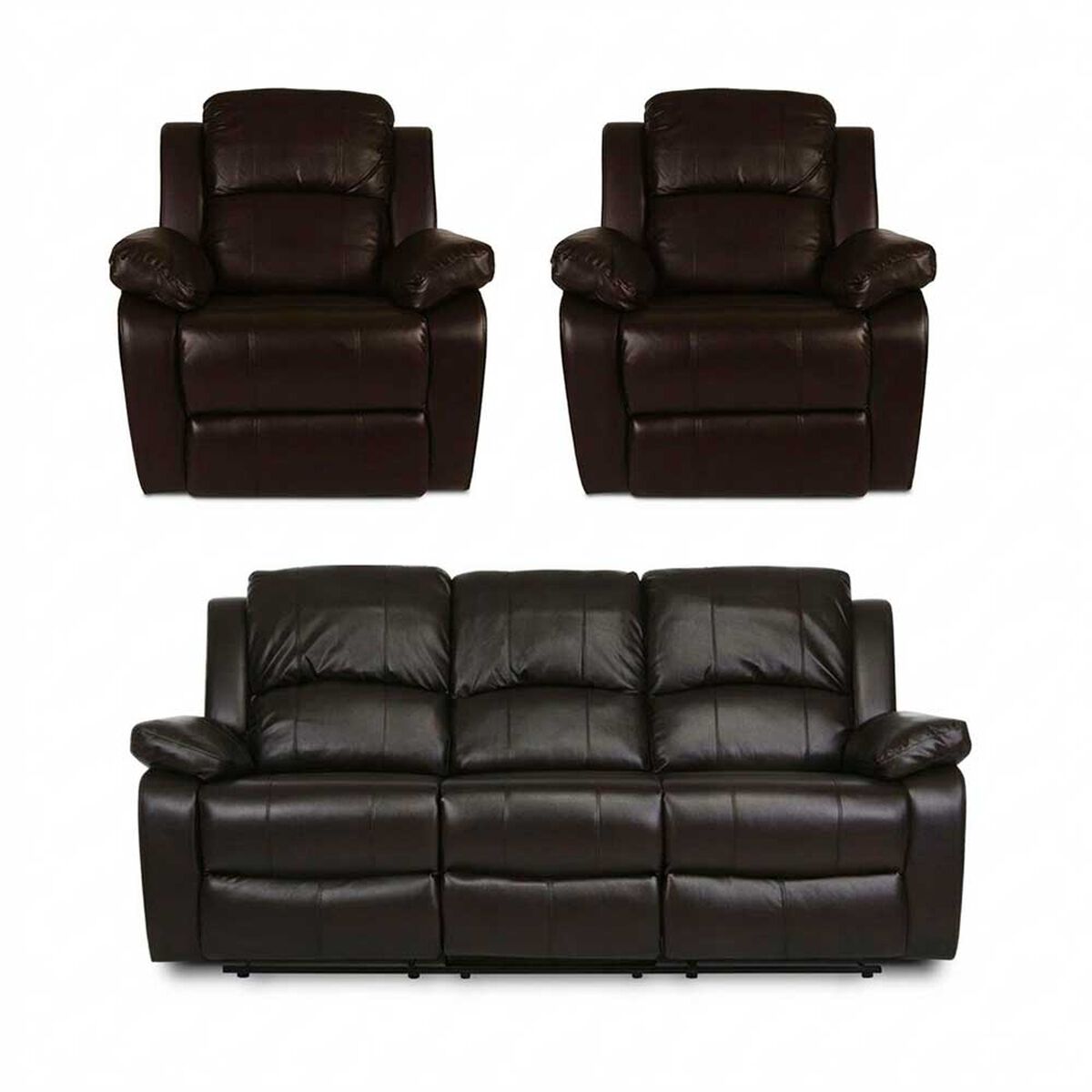 Juego de Living Andaluc&iacute;a 3C + 1C+1C Valencia Caf&eacute; Chocolate