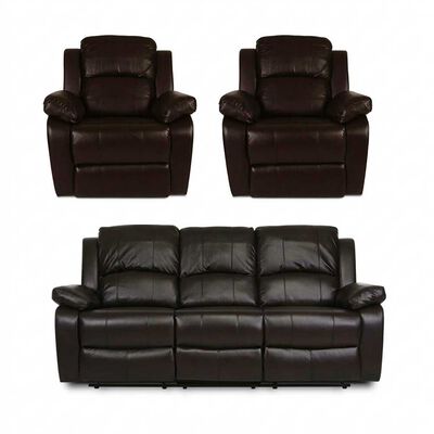 Juego de Living Andaluc&iacute;a 3C + 1C+1C Valencia Caf&eacute; Chocolate