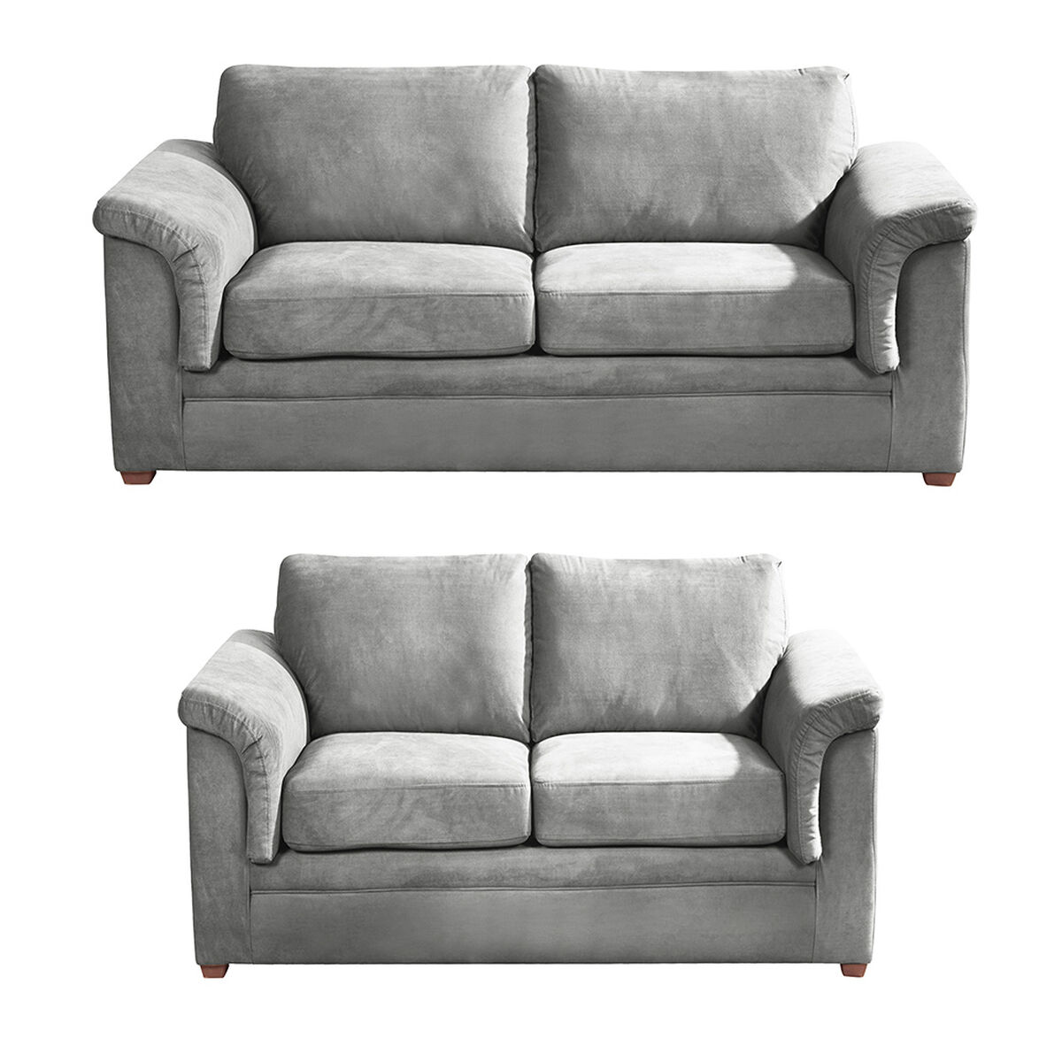 Juego de Living Latam Home Ancona 3 Cuerpos + Sofá 2 Cuerpos Gris