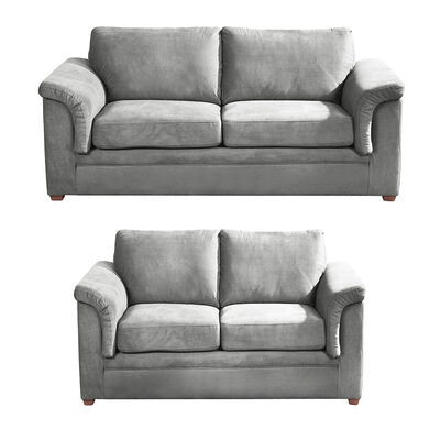 Juego de Living Latam Home Ancona 3 Cuerpos + Sofá 2 Cuerpos Gris