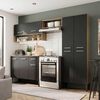 Mueble de Cocina Roca Arizona 1 Cajón 9 Puertas Negro