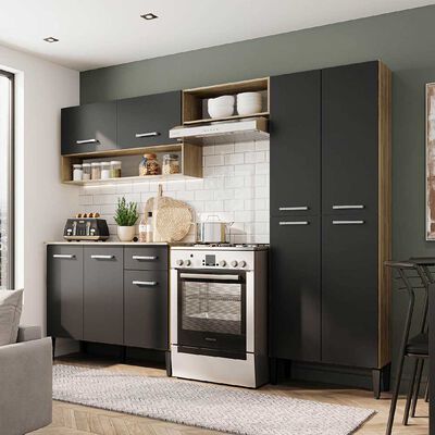 Mueble de Cocina Roca Arizona 1 Cajón 9 Puertas Negro