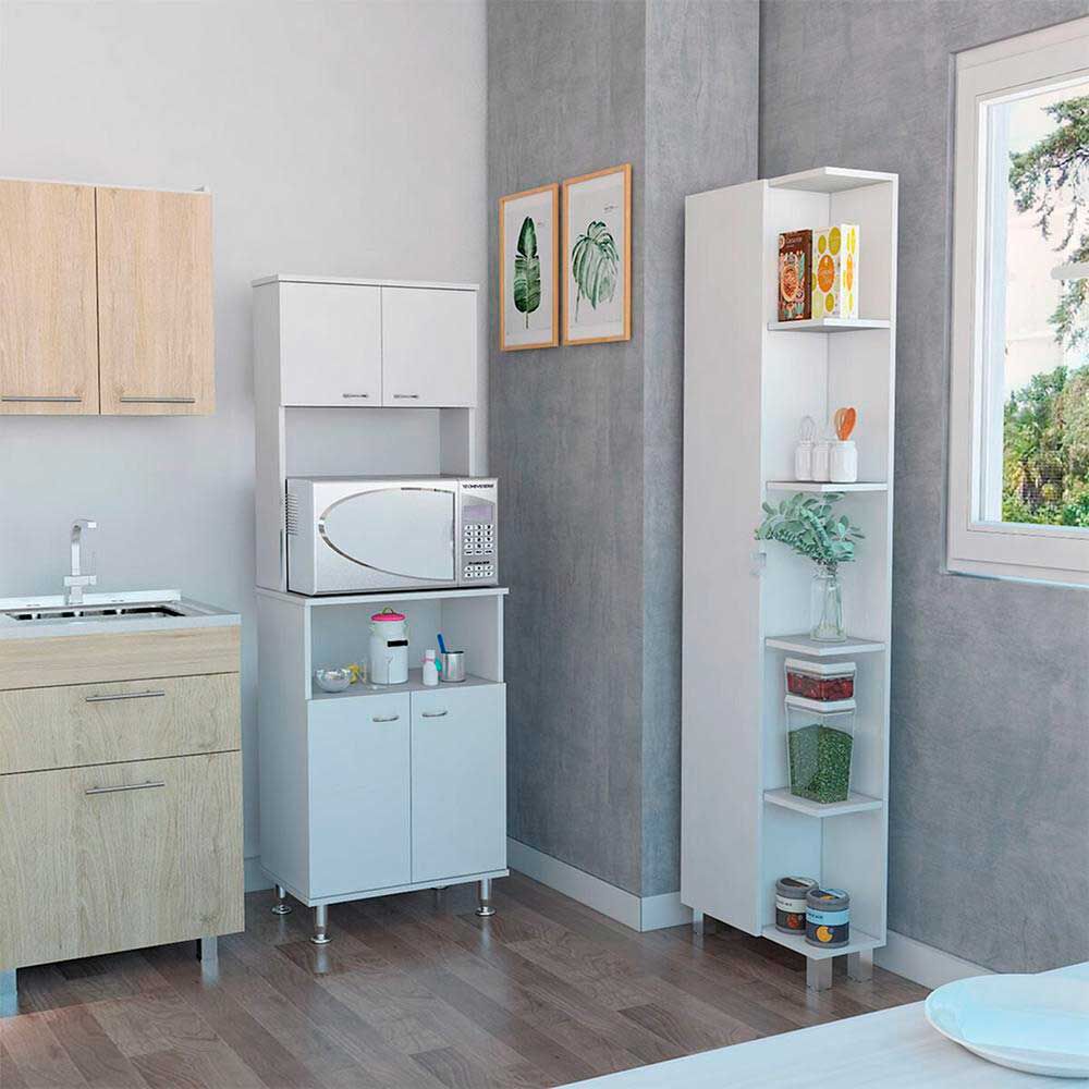 TUHOME Combo Kitchen 4 Mueble Microondas + Optimizador