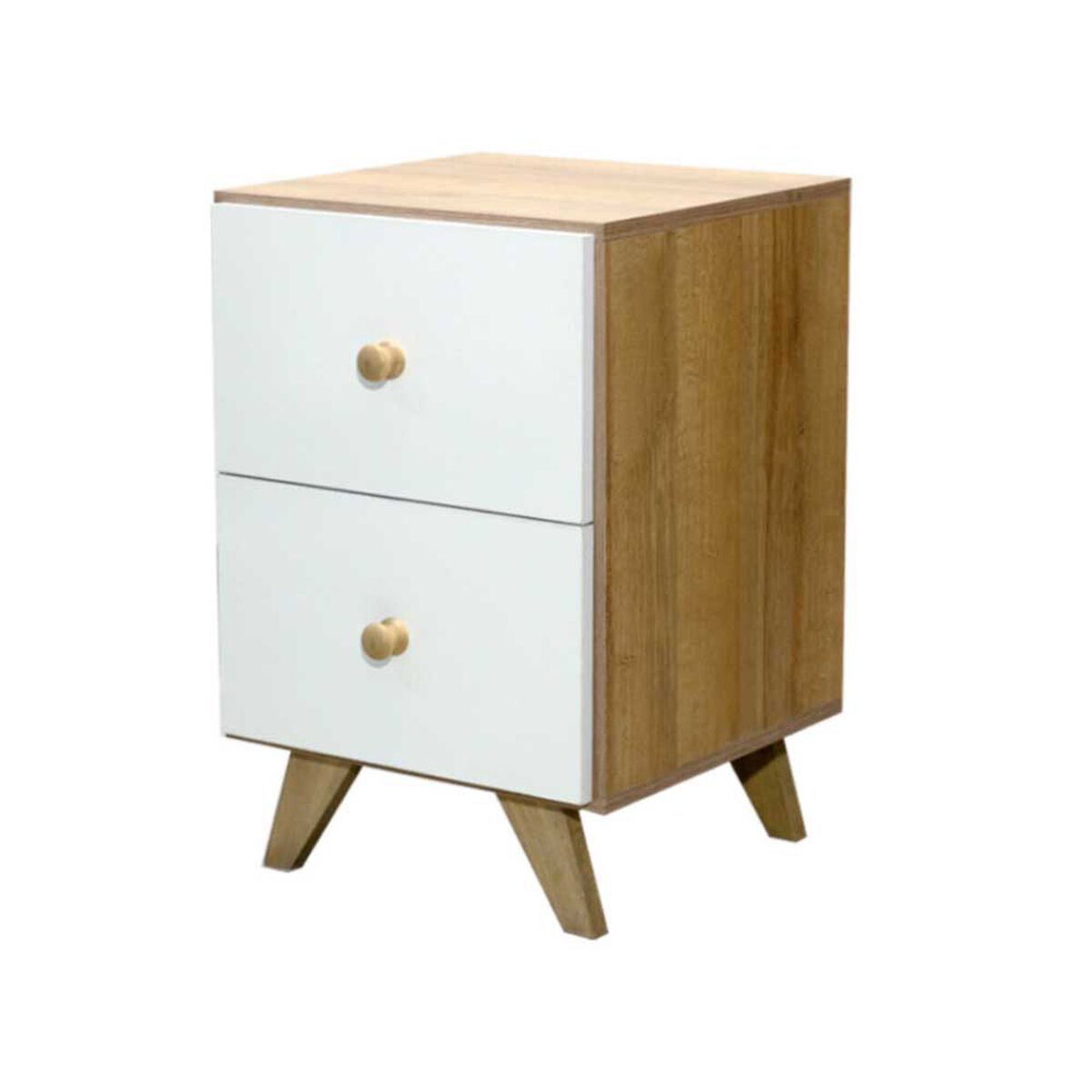 Velador Home Mobili Odda 2 Cajones