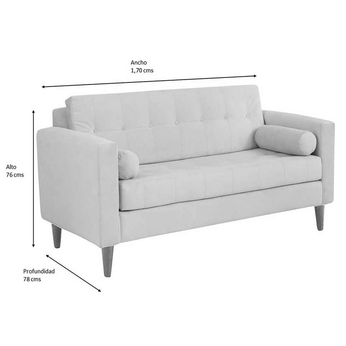 Sofá Bodevir Retro PU 12 3 Cuerpos Beige 