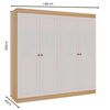 Closet Vekkahome Europa 4 Puertas Beige