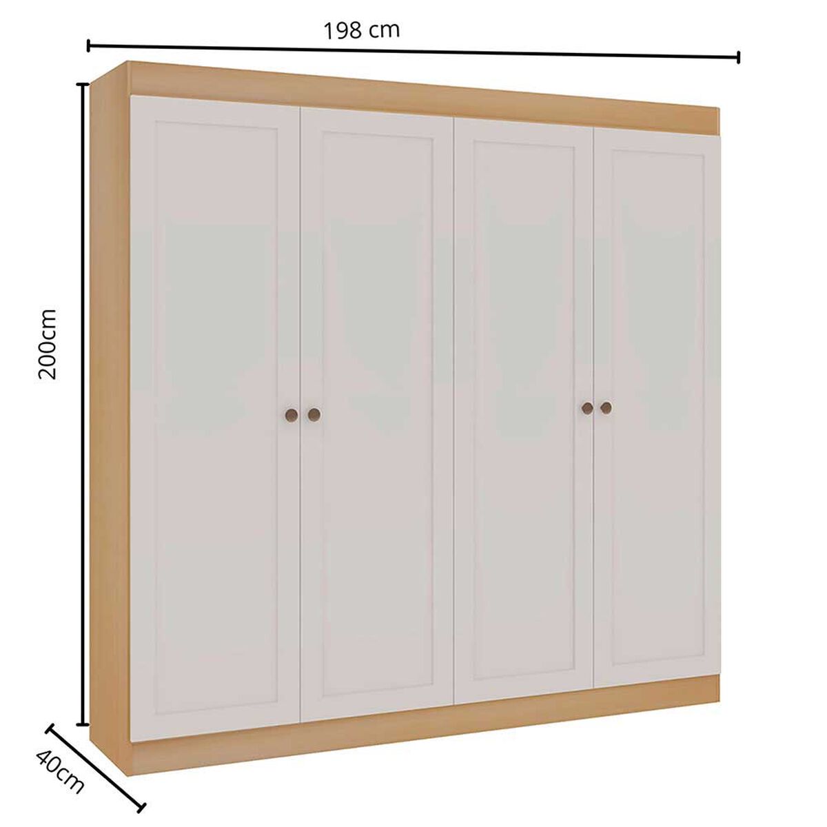 Closet Vekkahome Europa 4 Puertas Beige