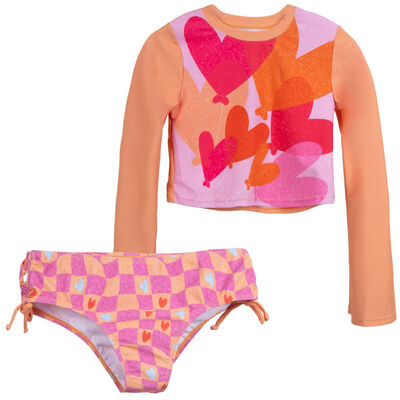 Imagen 1 del producto Traje de Baño Polera+Calzón Niña Mila Naranjo, Turqueza