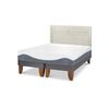 Cama Europea CIC Base Dividida King Alaska + Respaldo Milan Alpino