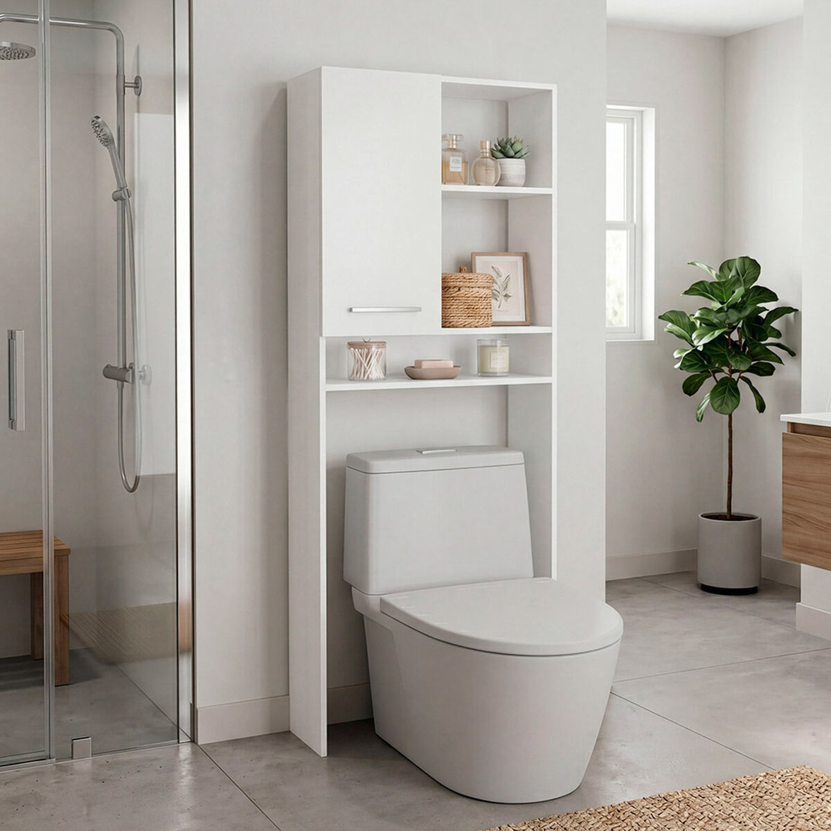 Estante de Ba&ntilde;o Tuhome Bath-26 1 Puerta Blanco