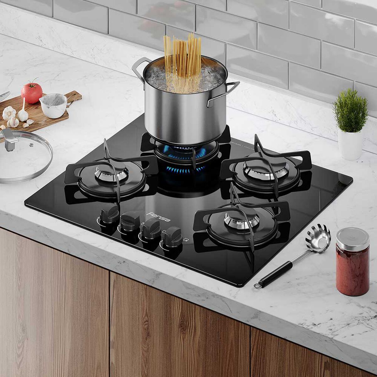 Encimera a Gas Fensa F GC60V A 4 Quemadores