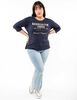 Polera Con Estampado Manga 3/4 Mujer Extralindas