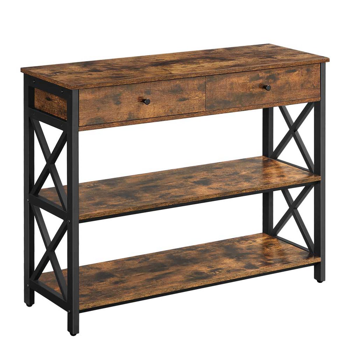 Buffet Fm Furniture Metalwood Colection Marrón Rústico