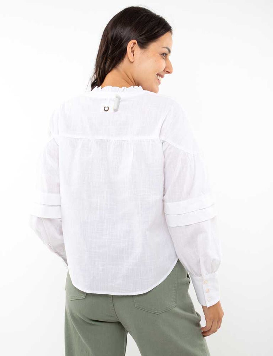 Blusa Lisa Algodón Manga Larga Mujer Alma