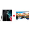 Combo Celular Samsung Galaxy S22 Ultra 128GB 6,8" Phantom Black Liberado + LED 43"UN43T5202AGXZS Smart TV FHD