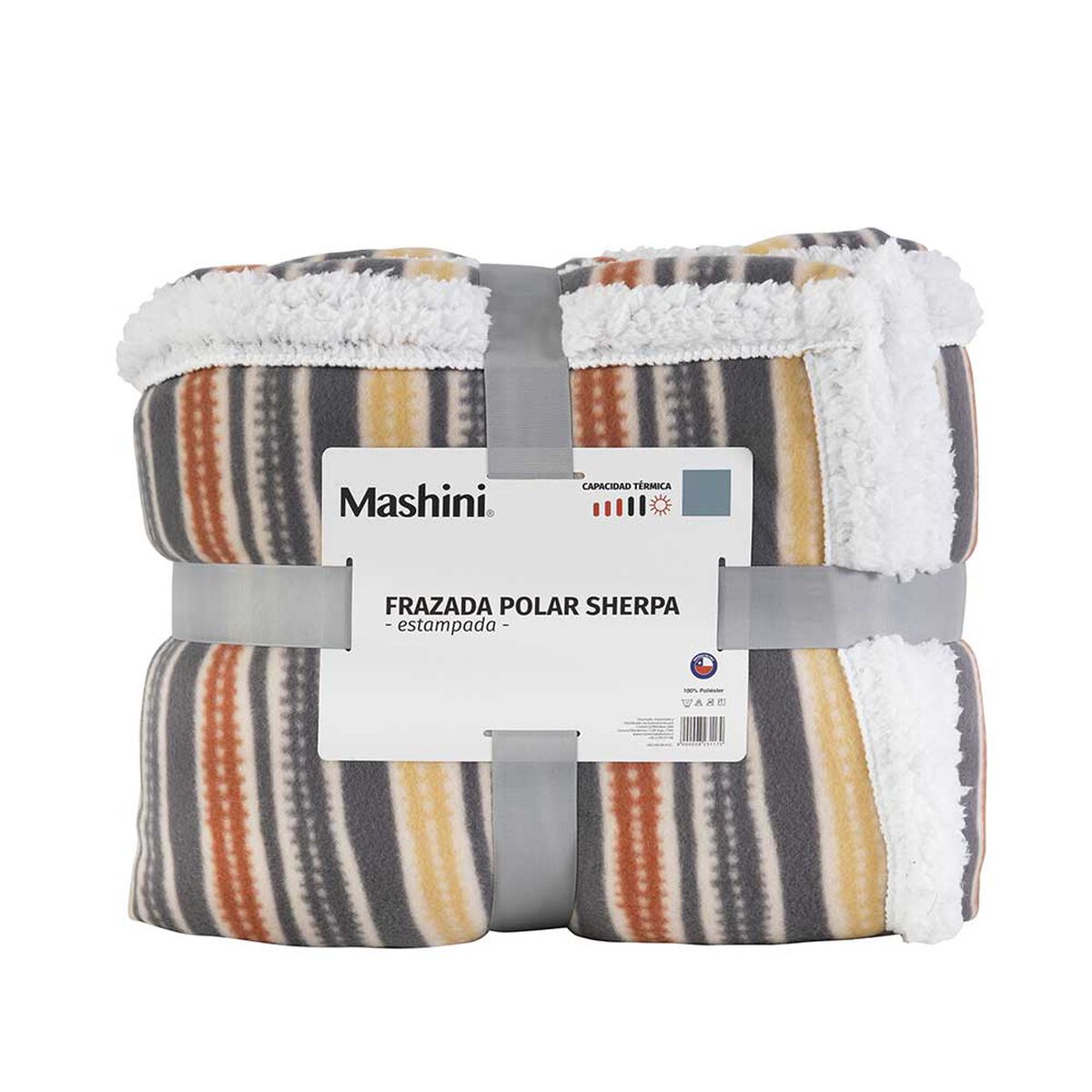 Frazada Polar Sherpa Estampado Mashini 1,5 Plazas Gerbera