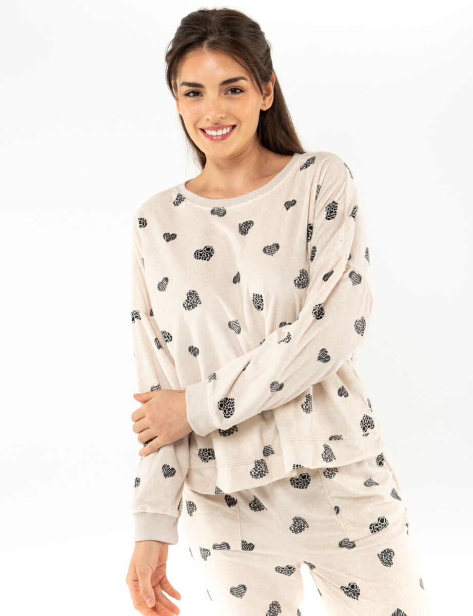 Pijama 2 Piezas Corazones Mujer Icono