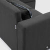 Seccional Muebles MPR Jazmin 3-1 Velvet Gris Oscuro