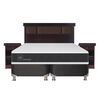 Box Spring CIC Base Dividida 2 Plazas New Ortopedic + Respaldo + 2 Veladores New Dublin