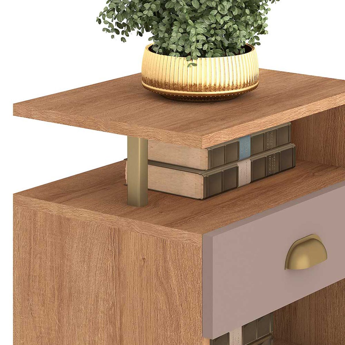 Velador Vekkahome Iconic 1 Cajon Caf&eacute;
