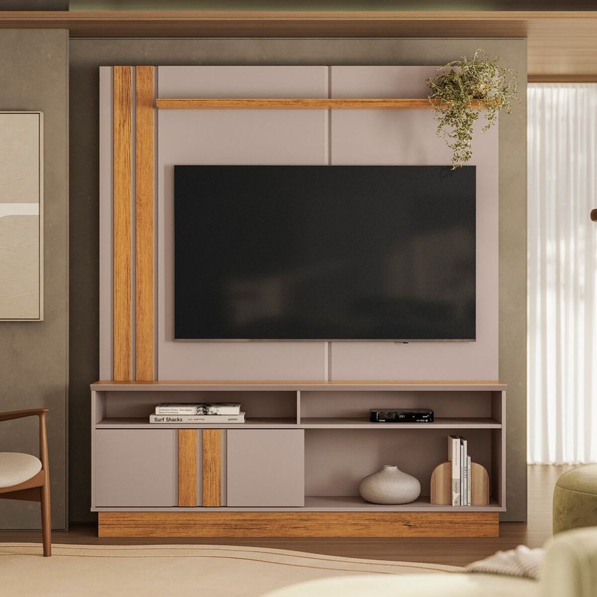 Estante TV Exit Fortaleza Hasta 60" Gris