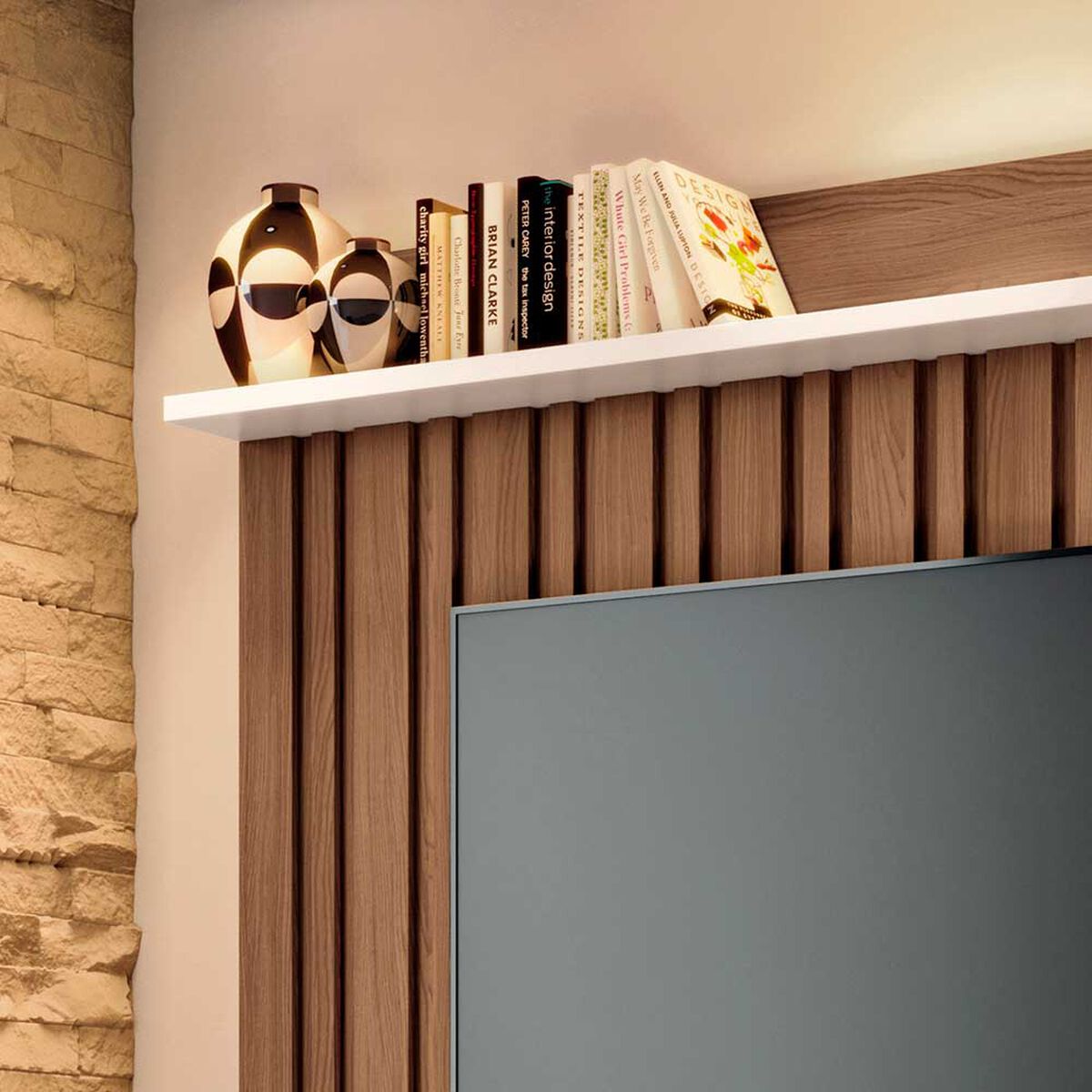 Home TV Onessta Titan Café y Blanco