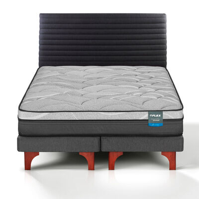 Cama Europea Flex 2 Plazas Dream Pocket Box B/D + Respaldo Modern