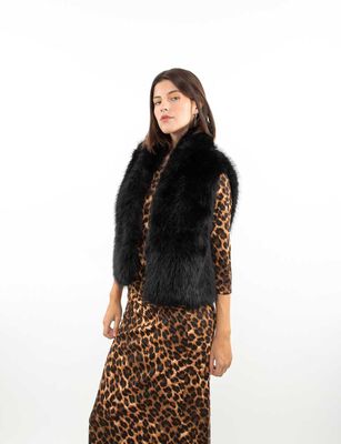 Imagen 1 del producto Chaqueta Peluda Sin Mangas Mujer Zibel Negro