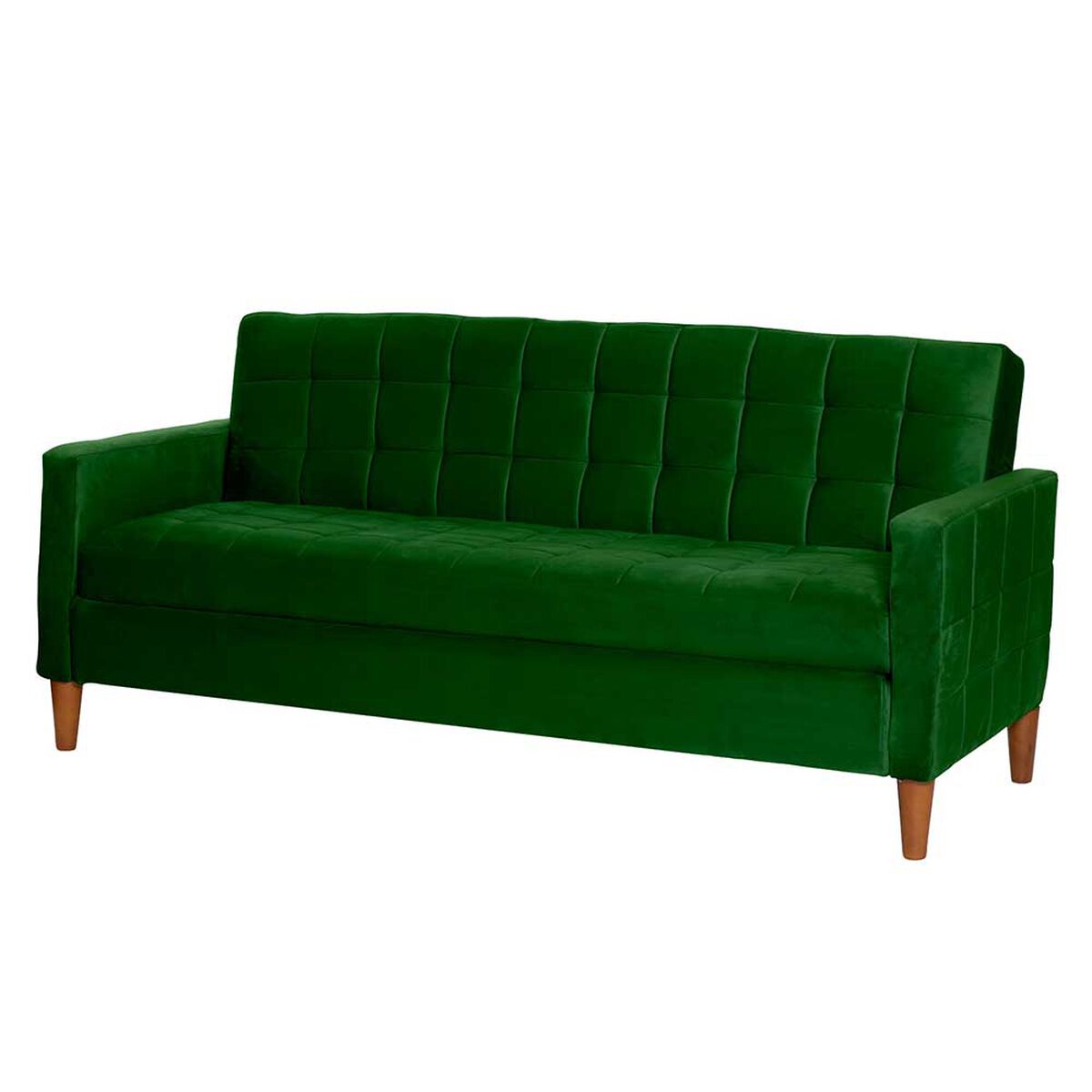Futón Latam Home Genova Velvet 3 Cuerpos Verde